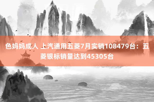 色妈妈成人 上汽通用五菱7月实销108479台：五菱银标销量达到45305台