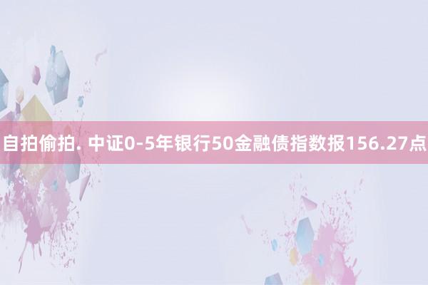 自拍偷拍. 中证0-5年银行50金融债指数报156.27点