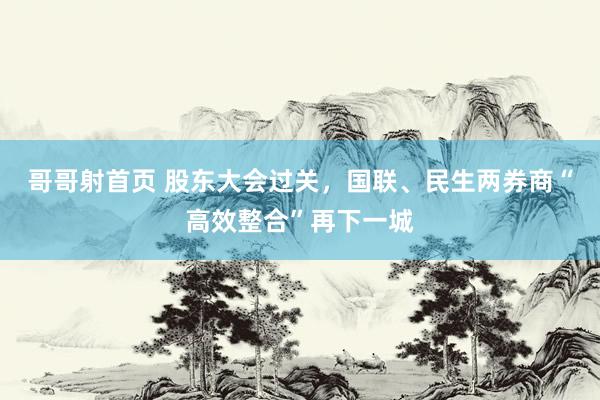 哥哥射首页 股东大会过关，国联、民生两券商“高效整合”再下一城