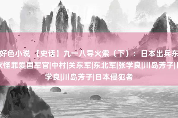 好色小说 【史话】九一八导火索（下）：日本出兵东北，何应钦怪罪爱国军官|中村|关东军|东北军|张学良|川岛芳子|日本侵犯者